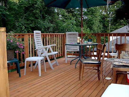 New deck off dining room