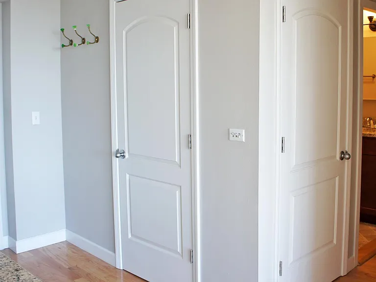 Entry closets and upgraded panel doors.