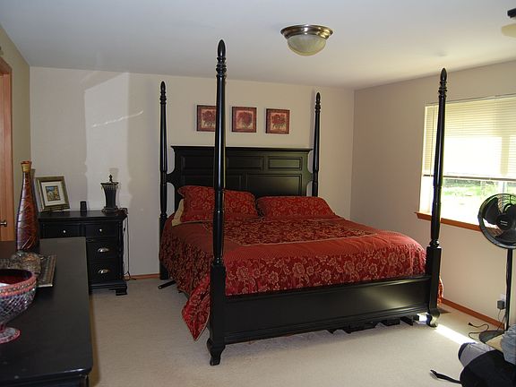 Master bedroom with King size bed shown