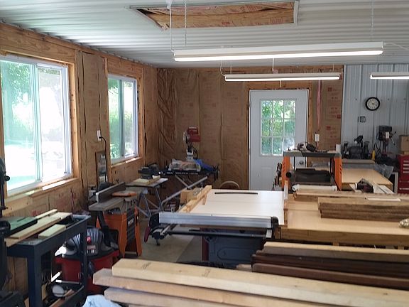 Interior garage/woodshop.