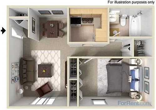 Floor plan 1 Bedroom