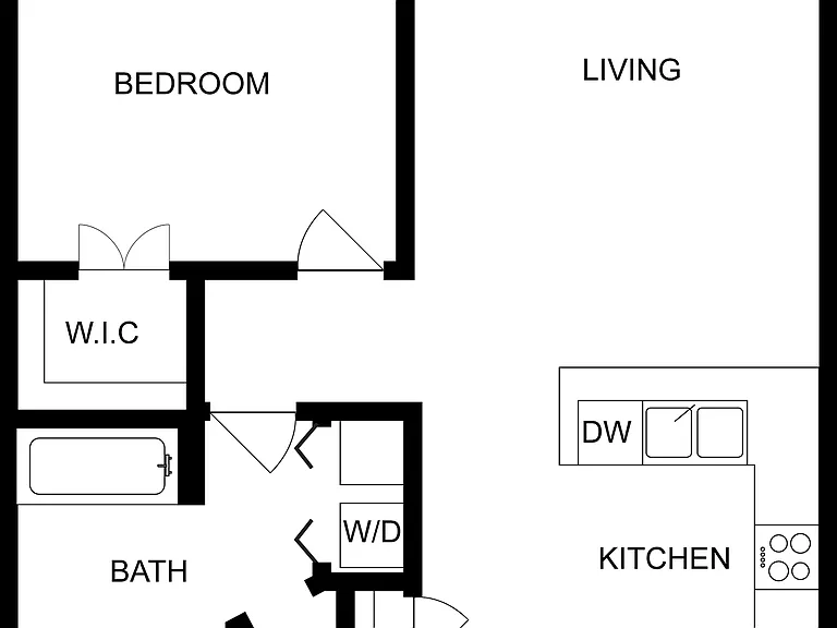 Hampton | 1-Bedroom Floorplan Hampton | 1-Bedroom Floorplan