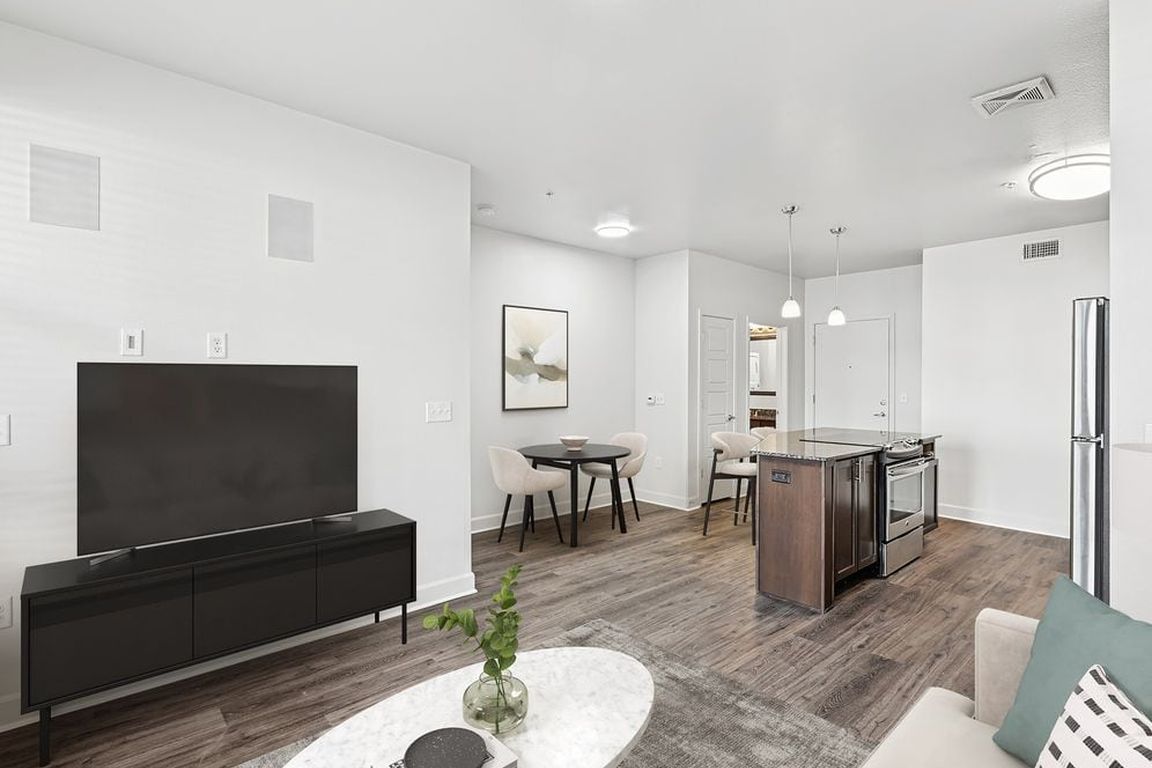 Living room and kitchen