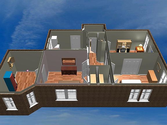 Floor Plan Showing Bedroom 1 & 2 as well as the Large Bonus