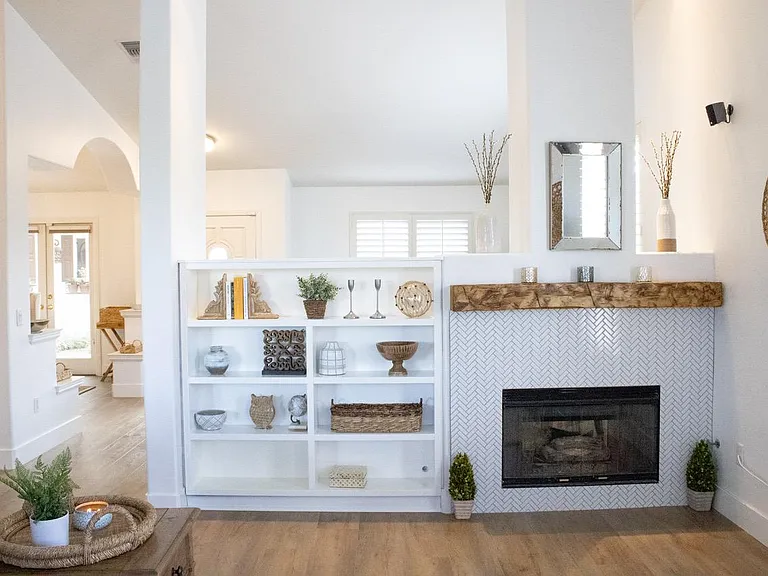 Great room gas fireplace