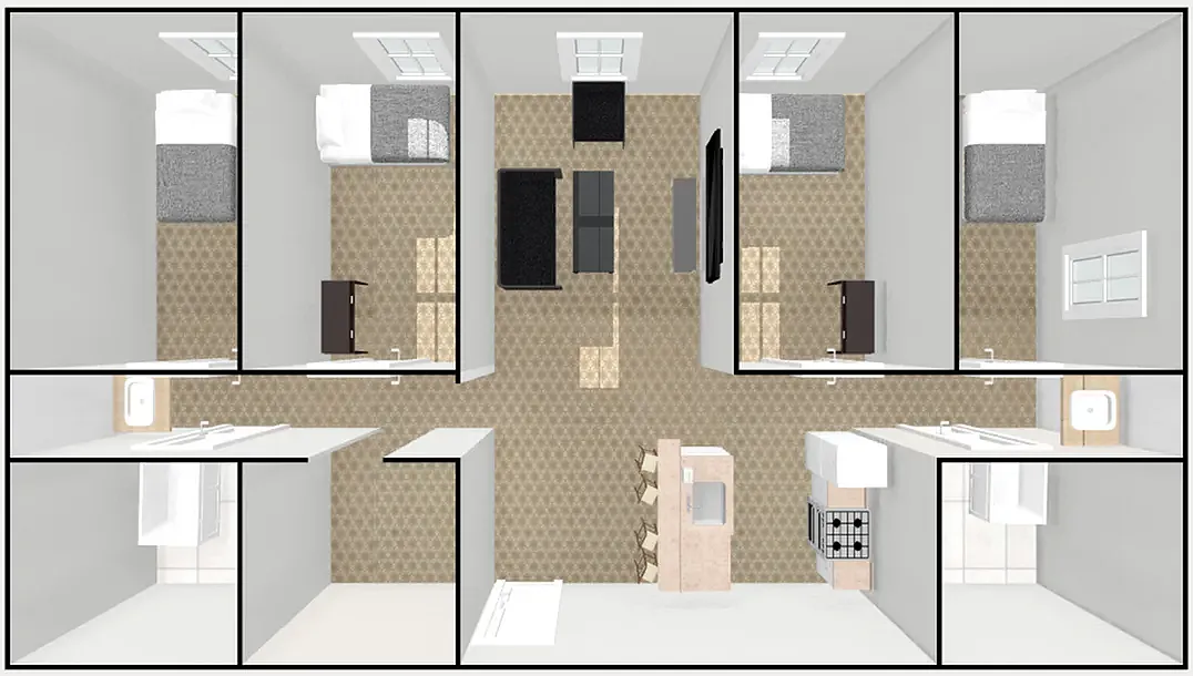 Floor plan Four Bedroom Standard