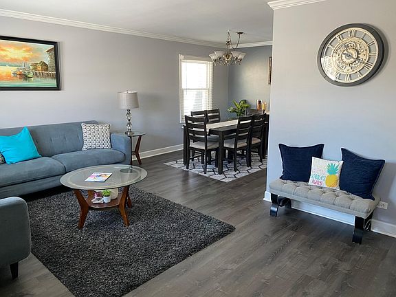 Living room with brand new modern flooring