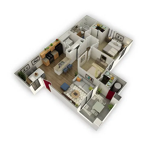 Floor plan 2X1 GOLD PLUS