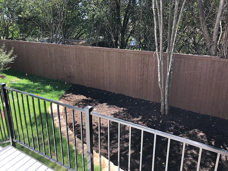 Backyard view from patio
