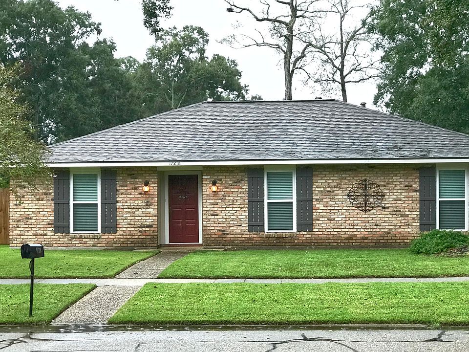 Front of house has cute wrought iron work