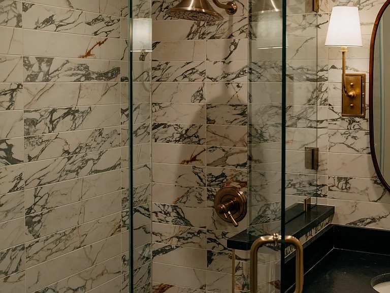 Shower in basement bathroom, wow!