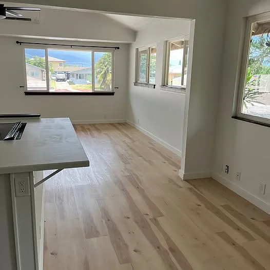 Flex space. Counter bar seating.