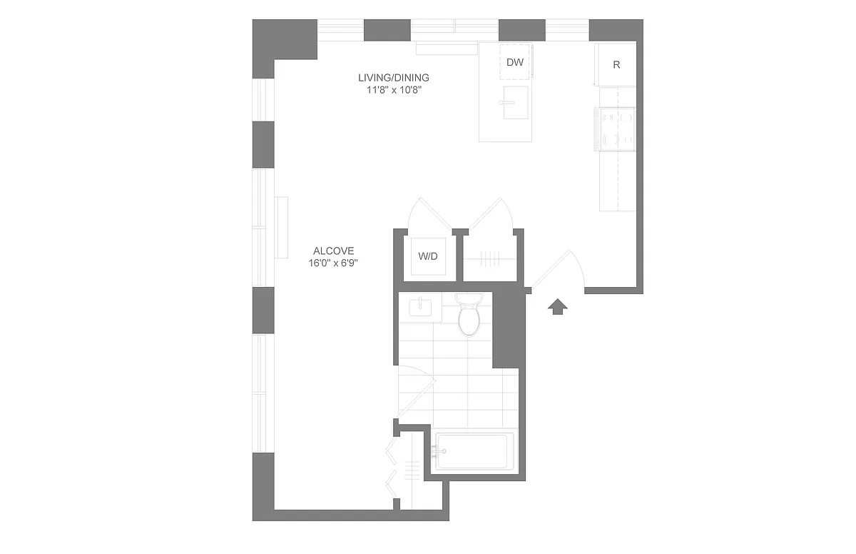 Floor plan S9 | Studio | 1 Bath
