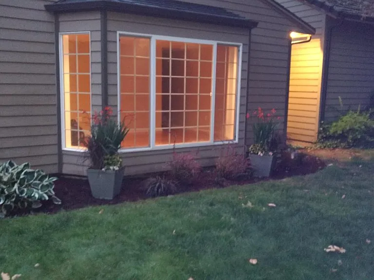 Backyard bay window