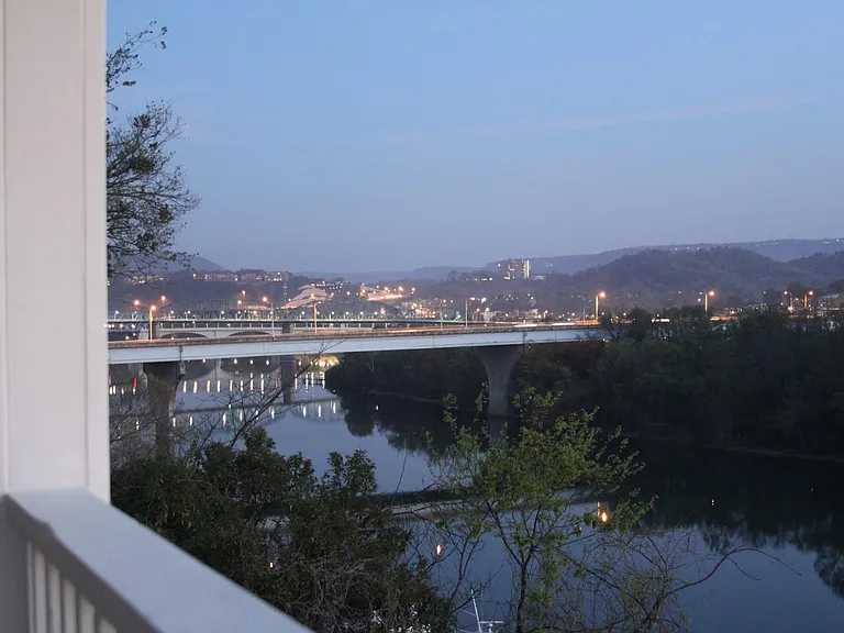 Morning View of Downtown from your balcony.