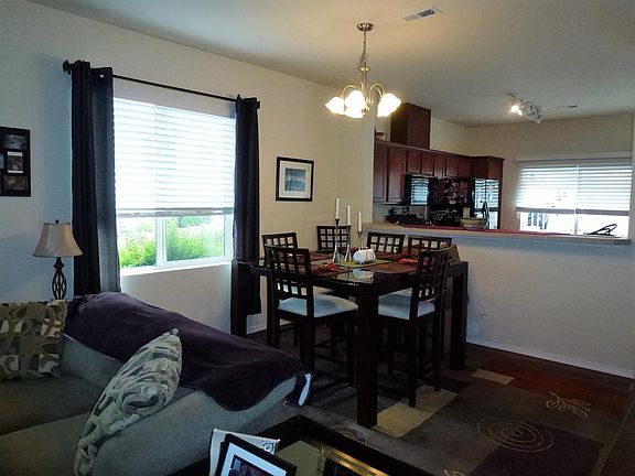 Open living and eating area