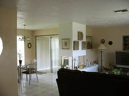 living room to dining area