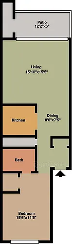 Floor plan Small One Bedroom