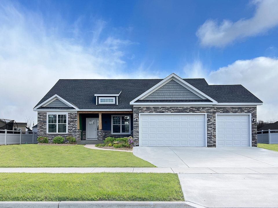 Front Elevation with Future Landscaping and Driveway