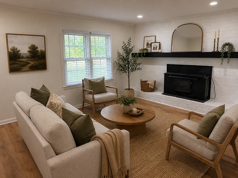 AI generated. Illustration of the living room