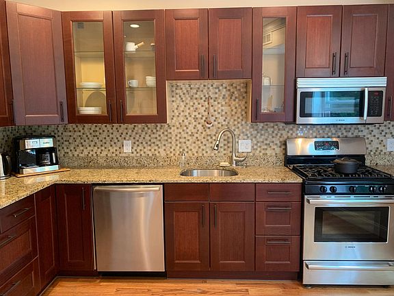 Photo taken last week of kitchen / espresso machine, etc.