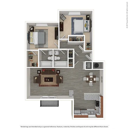 Floor plan 2 Bedrooms 2 Bath Renovated