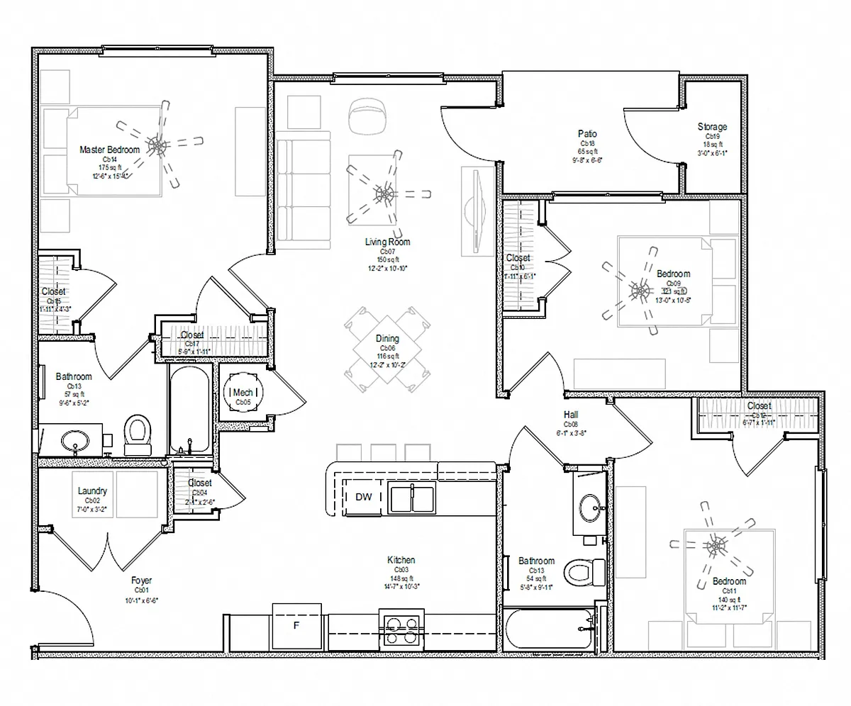 Floor plan 3 Bedrooms