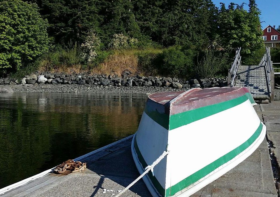 Dock, house in background, across the road