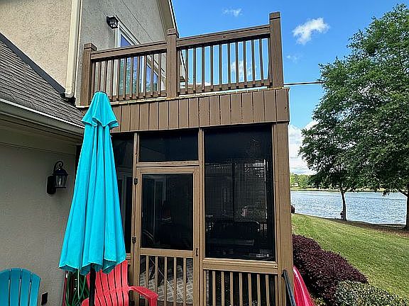 Deck and screened in porch