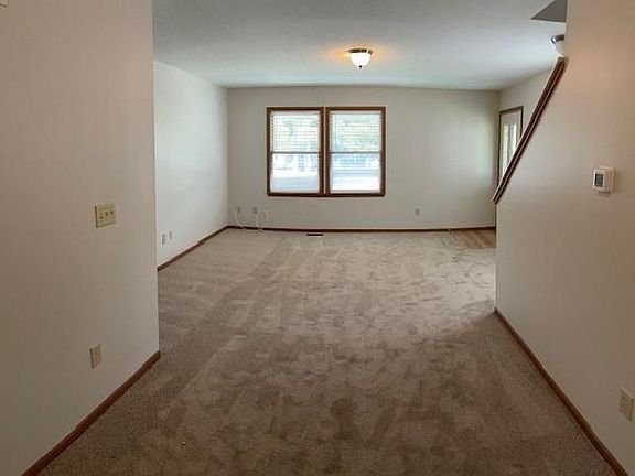 View from kitchen showing dining rm & living rm