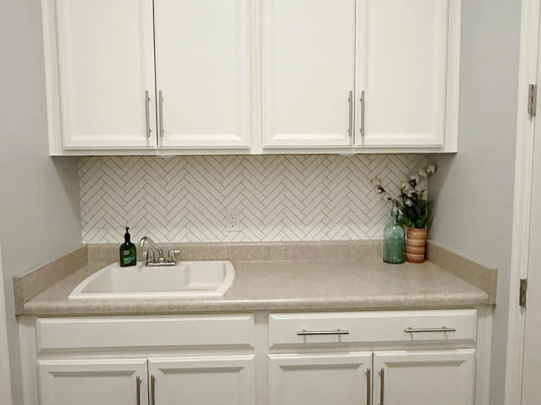 Laundry room storage and sink