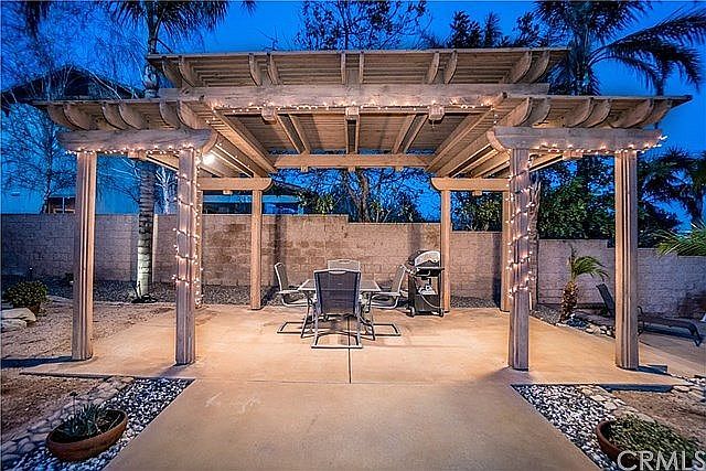 Free Standing Patio with Lattice Cover and BBQ Area