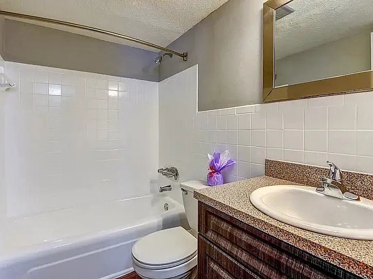 Step into tranquility with this elegantly designed bathroom, perfect for relaxation.
