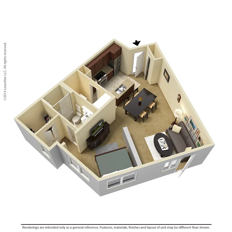 Floor plan 1 Bedroom - A4