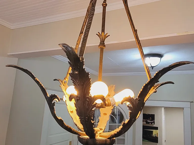 French chandelier in dining room