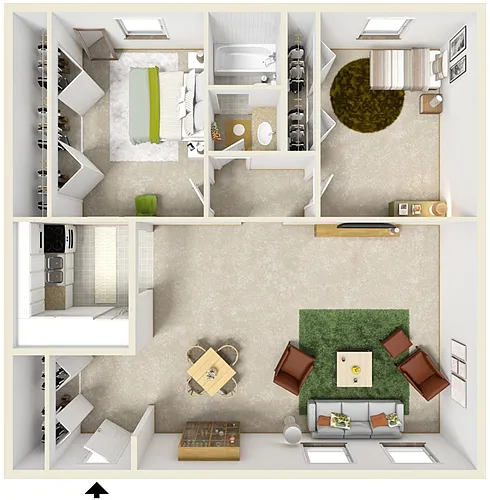 Floor plan Two Bedroom D
