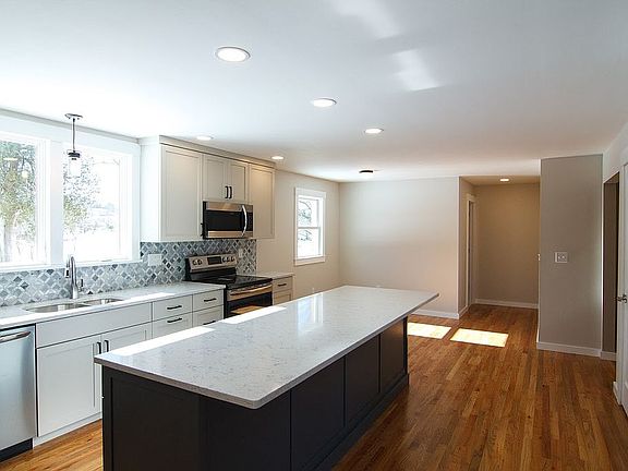 Open-concept kitchen area