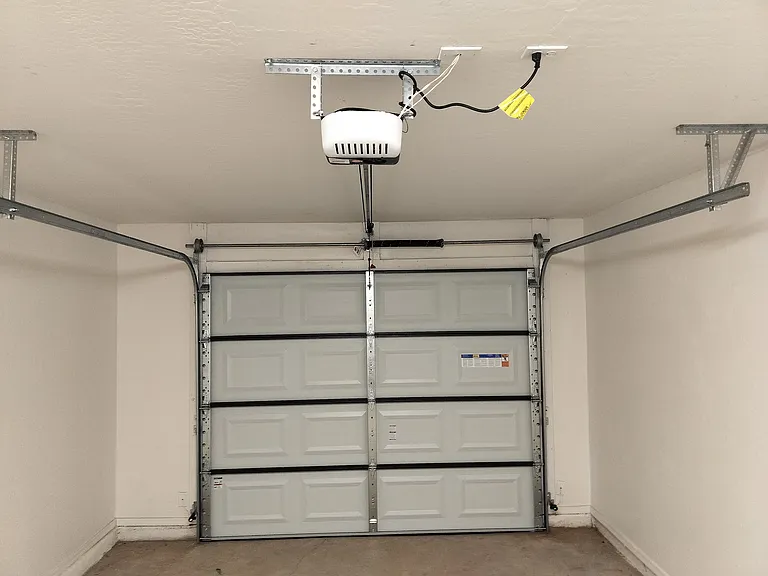 Garage, washer/drawer hookups to left.