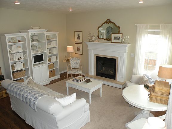 Lovely main floor family room with new gas fireplace.