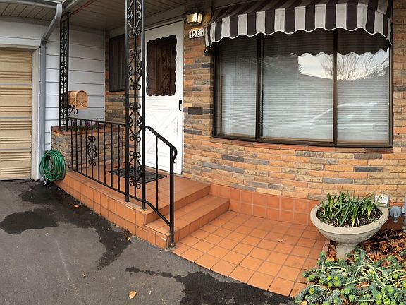 Front porch & garage