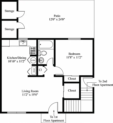 Floor plan 1 Bedroom