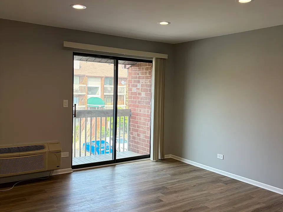 Living room showing the balcony