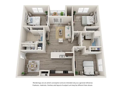 Floor plan 3 Bedroom Two Bathroom