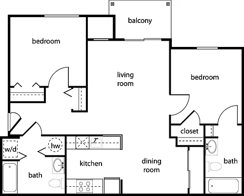 Floor plan Two-Bedroom