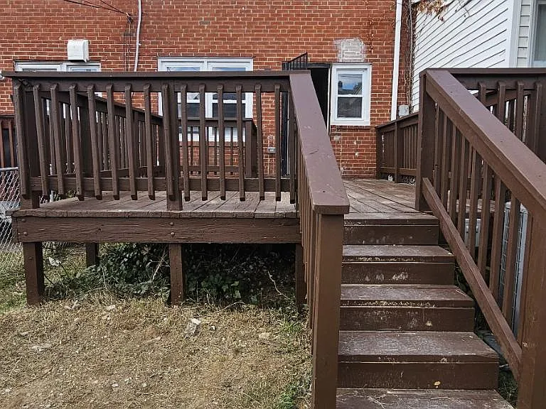 Backyard and deck
