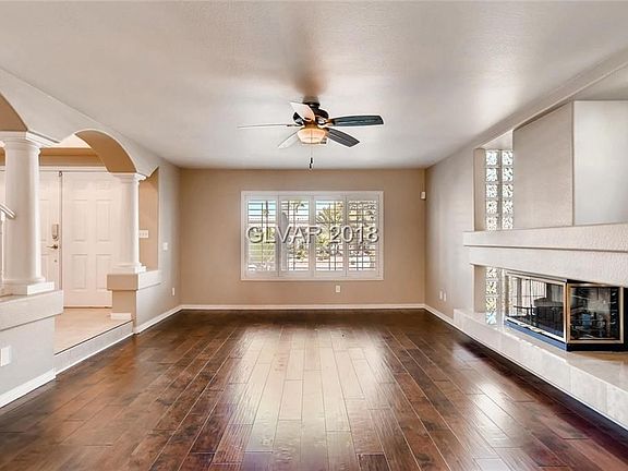 Front Entry to Sitting Space with Fireplace