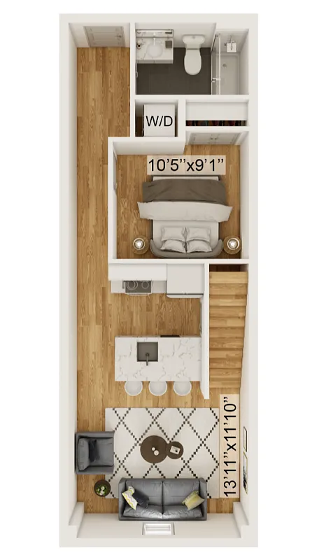 Floor plan Harrison 2 Level Loft