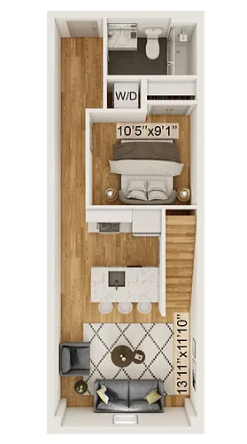 Floor plan Harrison 2 Level Loft