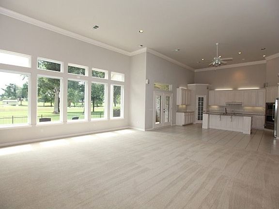 Large open great room overlooking golf course