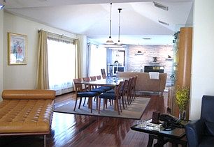 formal dining room w Solid 3/4" hardwood Brazilian Tiger Eye flooring